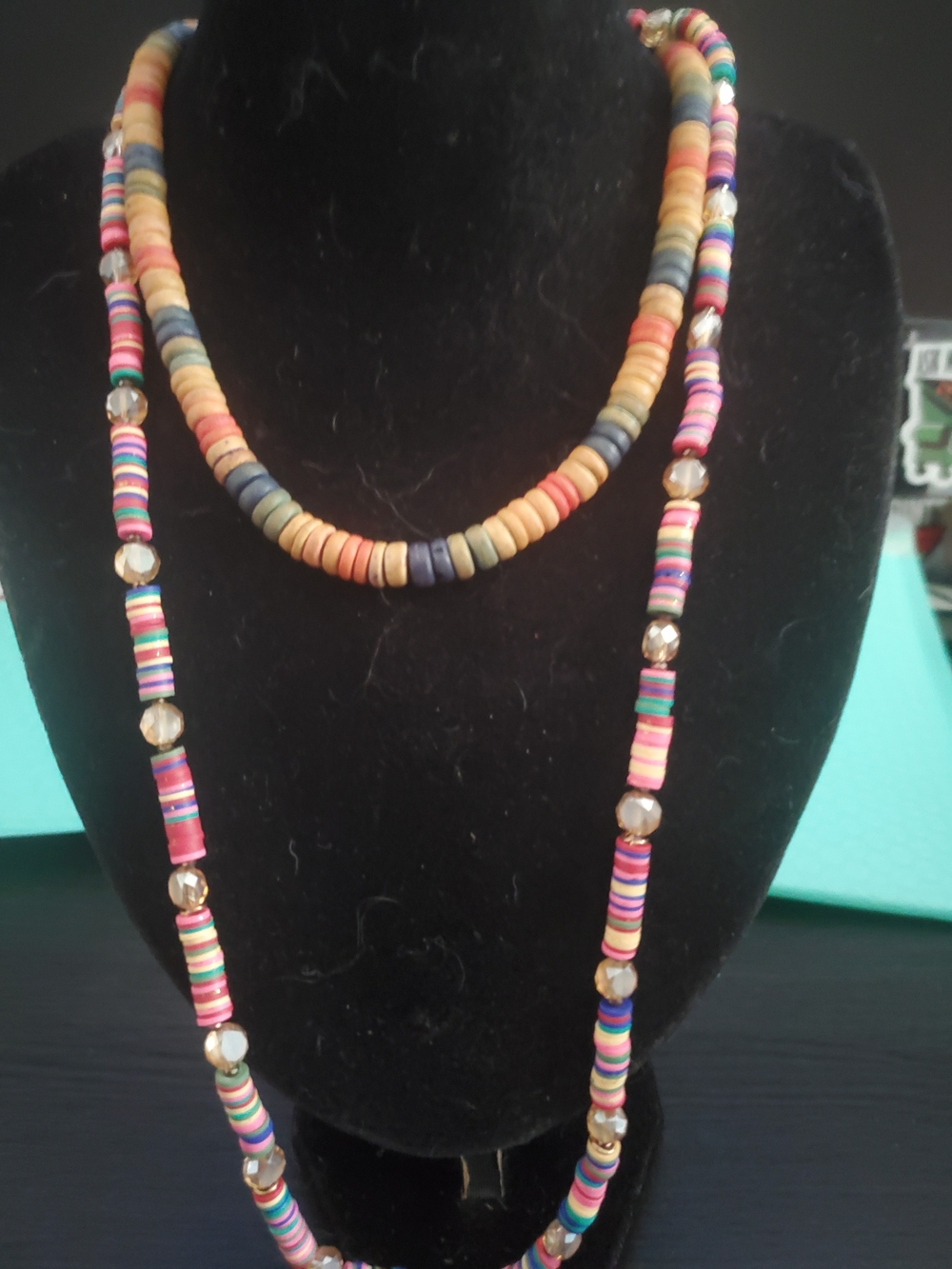 Multicolor Heishi Bead Layered Necklace - Women's Jewelry
